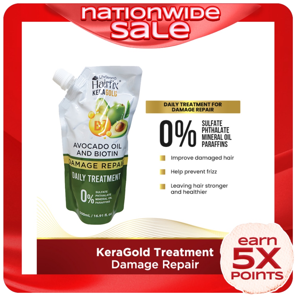 HAIRFIX Keragold Avocado Oil and Biotin Damage Repair Treatment 500ml