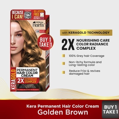 HAIRFIX Hairfix Keragold Permanent Hair Color Cream 120Ml  Golden Brown