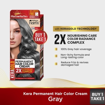 HAIRFIX Hairfix Keragold Permanent Hair Color Cream 120Ml  Gray