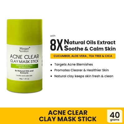 MEGAN MEGAN Eco Beauty Acne Clear Clay Mask Stick 40g