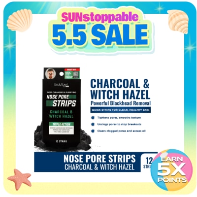 BODYXPERT - BODYXPERT For Men Nose Pore Strips 12s Charcoal & Witch Hazel