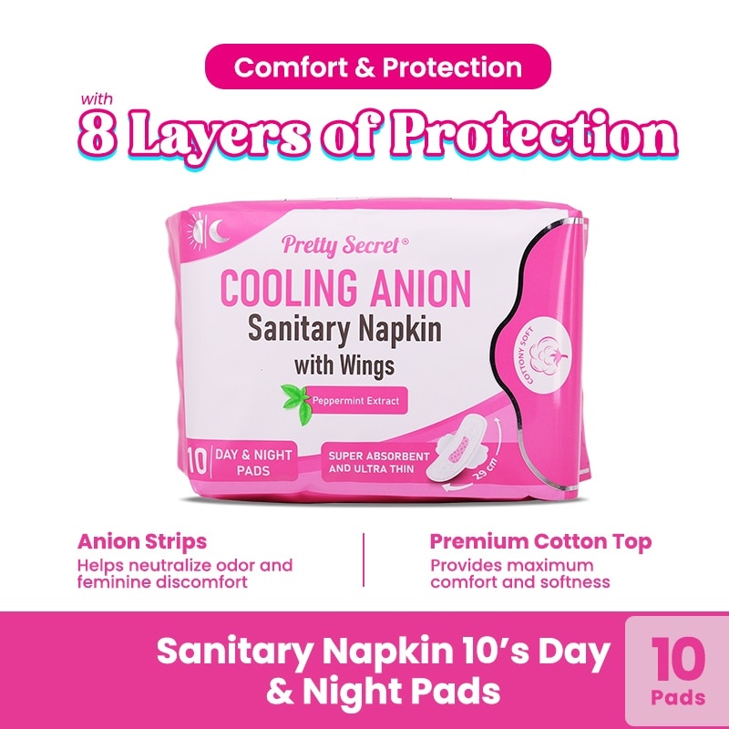 PRETTY SECRET Sanitary Napkin Day and Night Pads 10s