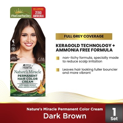 HAIRFIX HAIRFIX Nature's Miracle Permanent Color Cream 220ml - Dark Brown