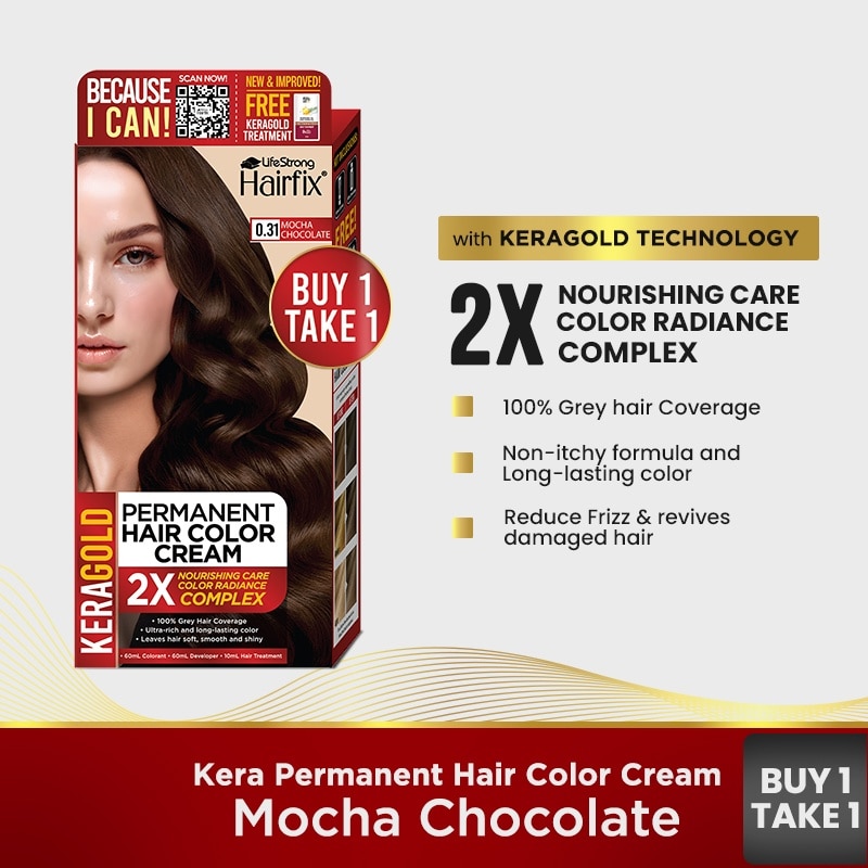 Hairfix Kera Permanent Hair Color Cream 120Ml Mocha Chocolate