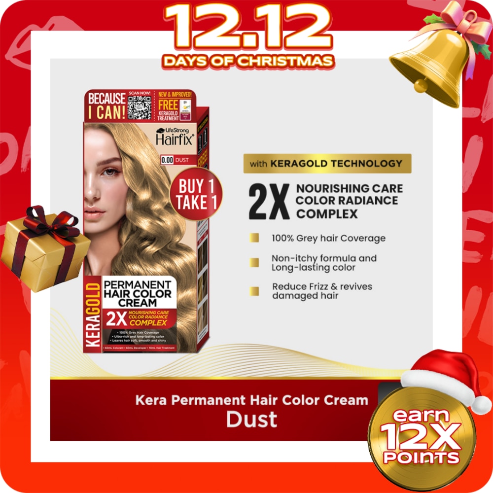 Hairfix Kera Permanent Hair Color Cream 120Ml   Dust