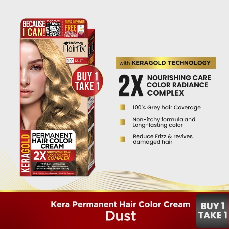 Hairfix Kera Permanent Hair Color Cream 120Ml   Dust