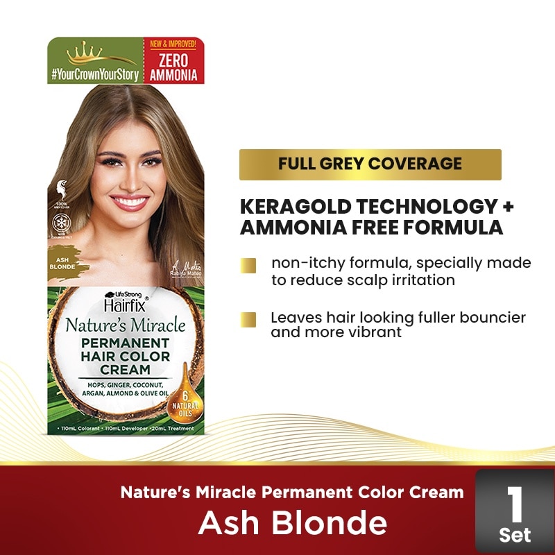 Hairfix Nature's Miracle Permanent Color Cream 220ml - Ash Blonde