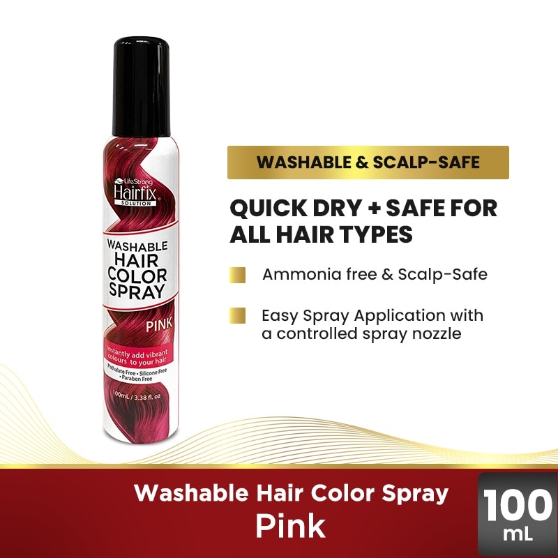 HAIRFIX Washable Hair Color Spray 100ml Pink