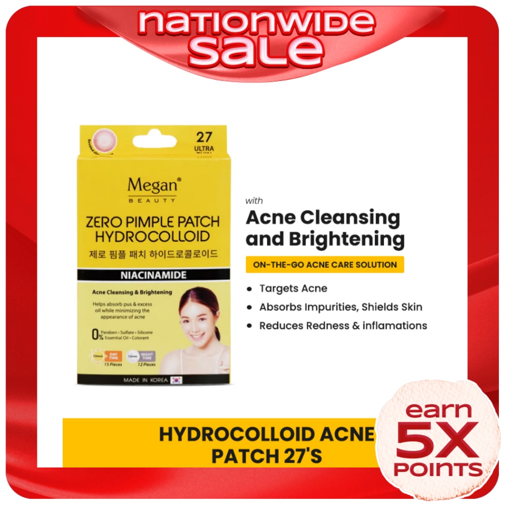 MEGAN Hydrocolloid Acne Patch 27s