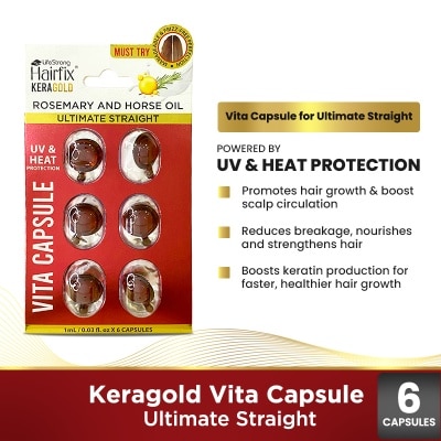 HAIRFIX HAIRFIX Keragold Rosemary and Horse Oil Vita Capsule Ultimate Straight 1ml x 6s