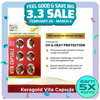 HAIRFIX HAIRFIX Keragold Rosemary and Horse Oil Vita Capsule Ultimate Straight 1ml x 6s