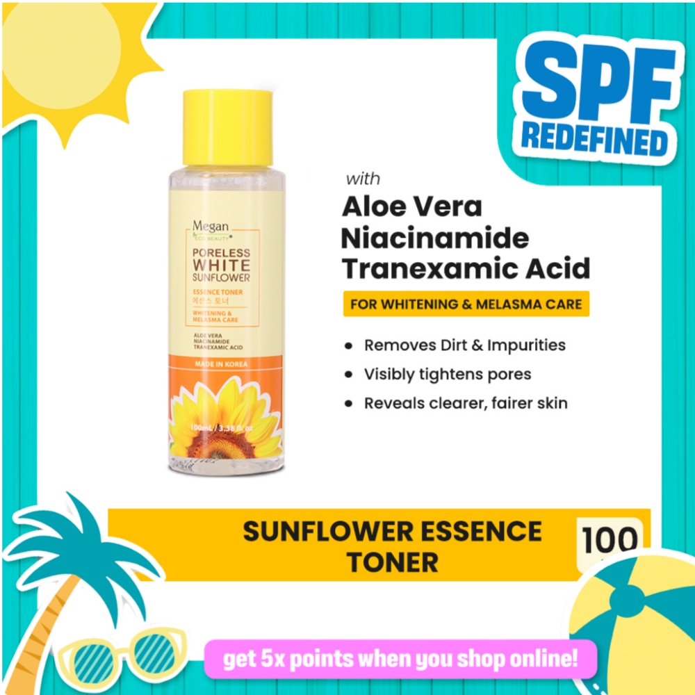 MEGAN Poreless White Sunflower Essence Toner 100ml