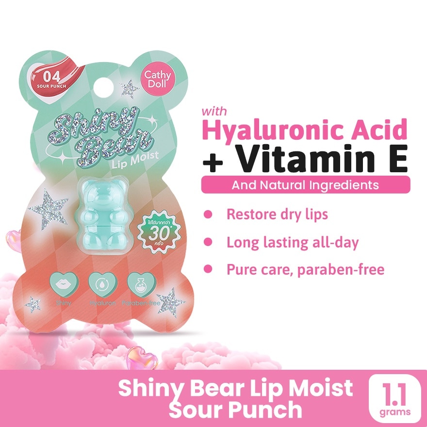 CATHY DOLL Shiny Bear Lip Moist Sour Punch 1.1g