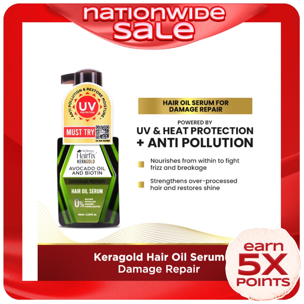 HAIRFIX Keragold Hair Avocado Oil and Bioten Serum Damage Repair 65ml