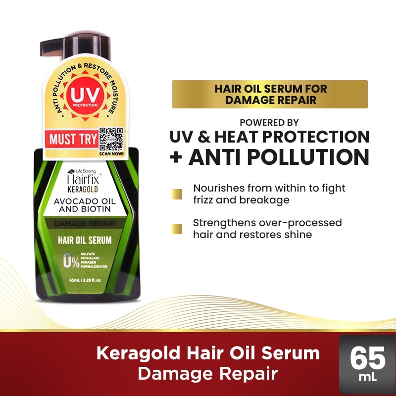 HAIRFIX Keragold Hair Avocado Oil and Bioten Serum Damage Repair 65ml