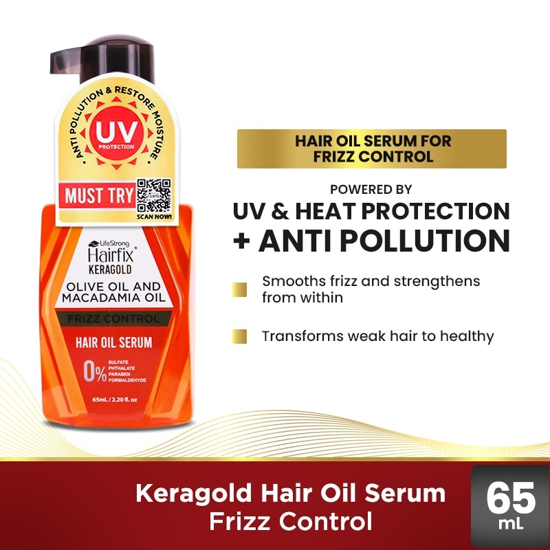 HAIRFIX Keragold Hair Olive Oil and Macadamia Oil Serum Frizz Control 65ml