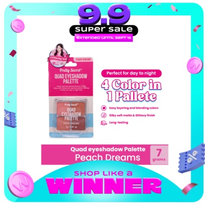 PRETTY SECRET - PRETTY SECRET Quad Eyeshadow Palette Peach Dreams 7g image