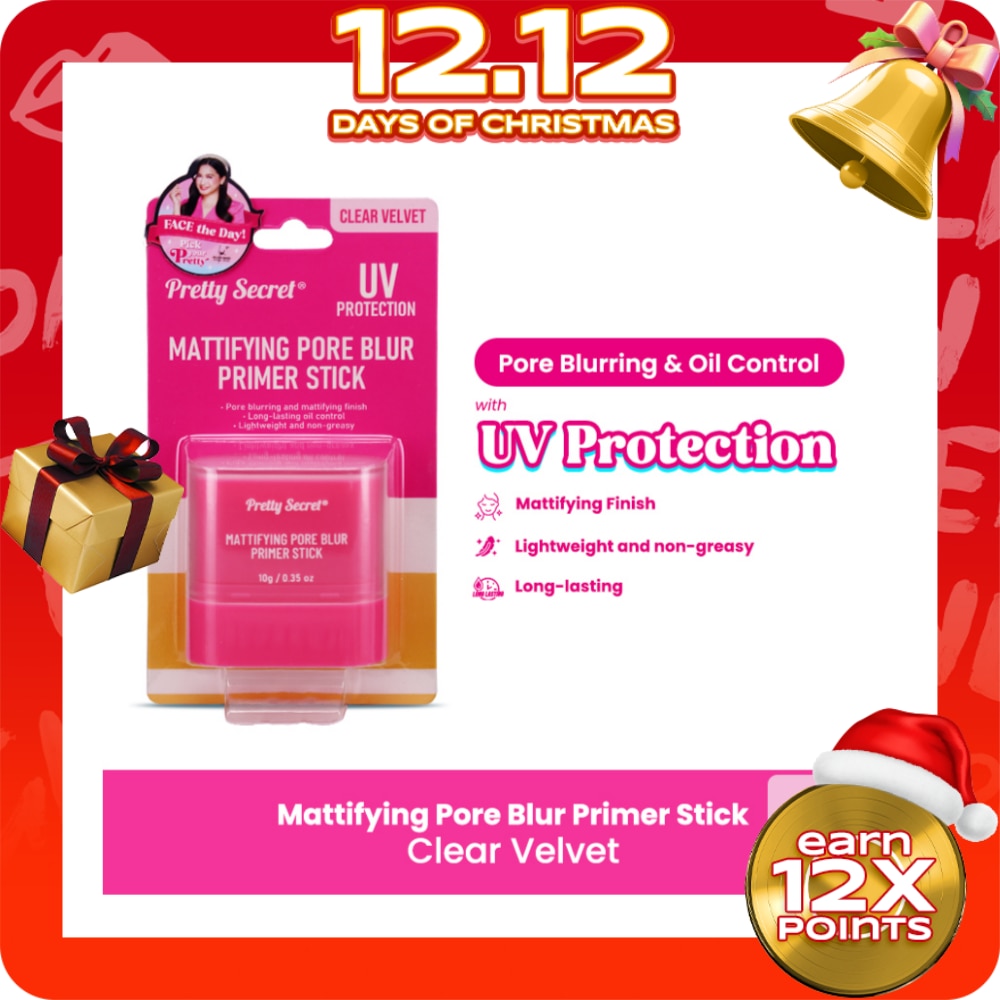 PRETTY SECRET Mattifying Pore Blur Primer Stick Clear Velvet 10g