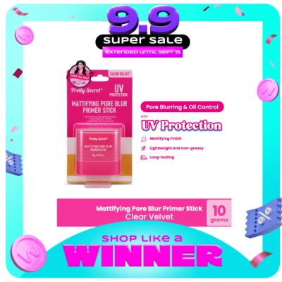 PRETTY SECRET - PRETTY SECRET Mattifying Pore Blur Primer Stick Clear Velvet 10g image