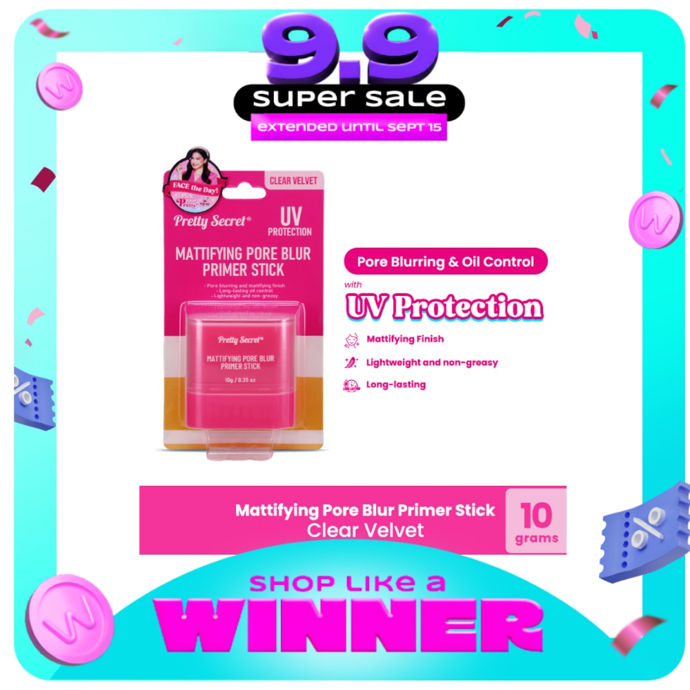 PRETTY SECRET Mattifying Pore Blur Primer Stick Clear Velvet 10g image