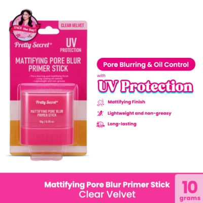 PRETTY SECRET - PRETTY SECRET Mattifying Pore Blur Primer Stick Clear Velvet 10g