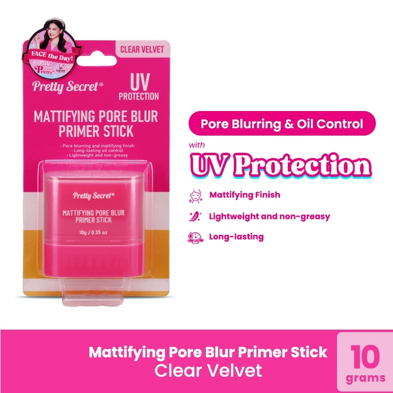 PRETTY SECRET Mattifying Pore Blur Primer Stick Clear Velvet 10g