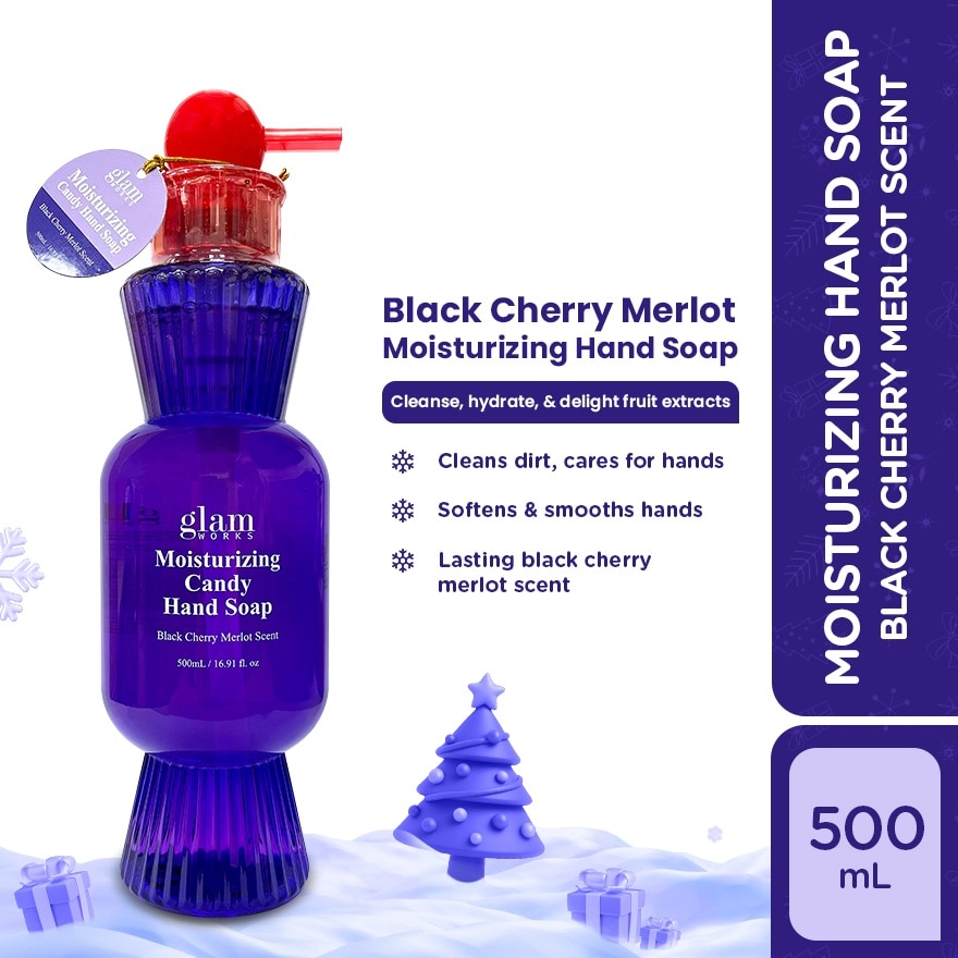 GLAMWORKS Moisturizing Candy Hand Soap Black Cherry Merlot Scent