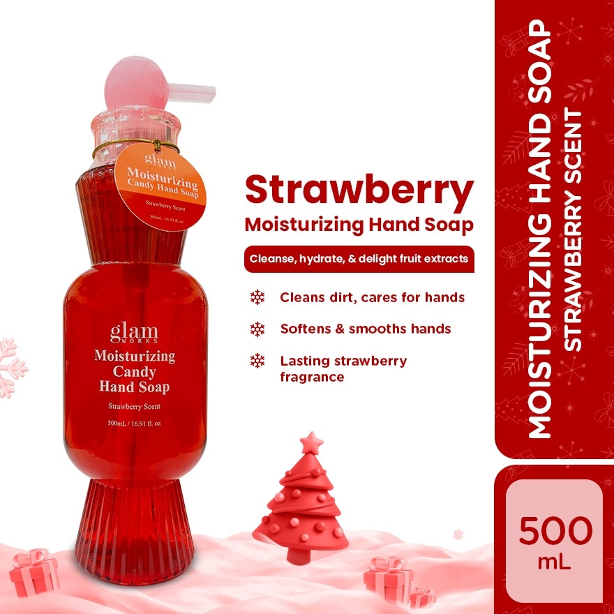 GLAMWORKS Moisturizing Candy Hand Soap Strawberry Scent Gift Set