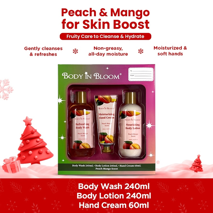 BODY IN BLOOM Body Care Peach Mango Scent Gift Set