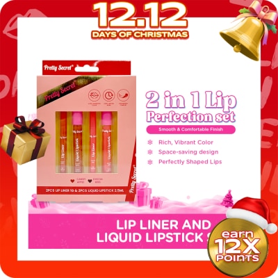 PRETTY SECRET PRETTY SECRET Lip Combo - Lip Liner 2s x Liquid Lipstick 2s Gift Set