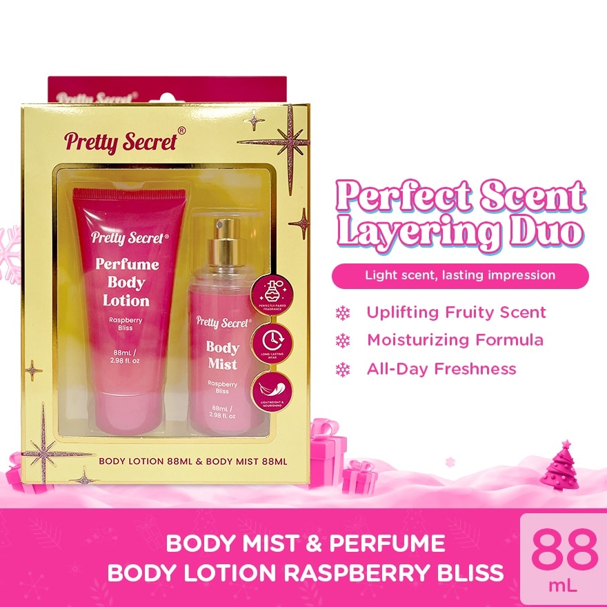 PRETTY SECRET Body Lotion x Mist Raspberry Bliss Gift Set