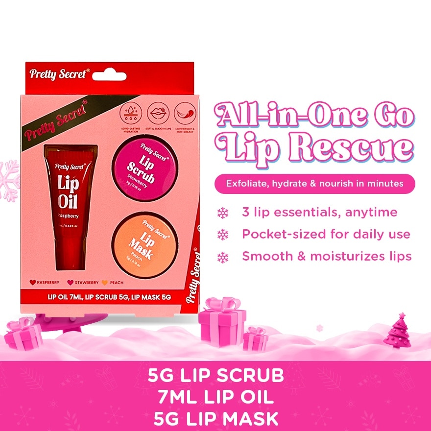 PRETTY SECRET Mini Lip Care Kit Gift Set
