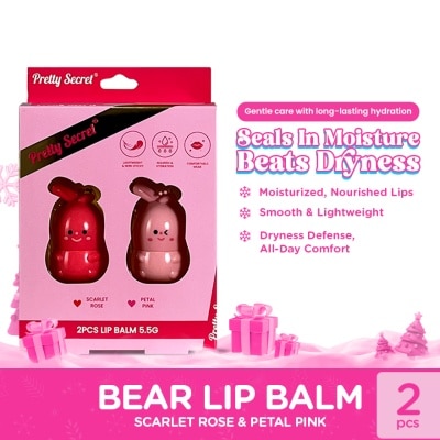 PRETTY SECRET PRETTY SECRET Bear Lip Balm with Chain Gift Set