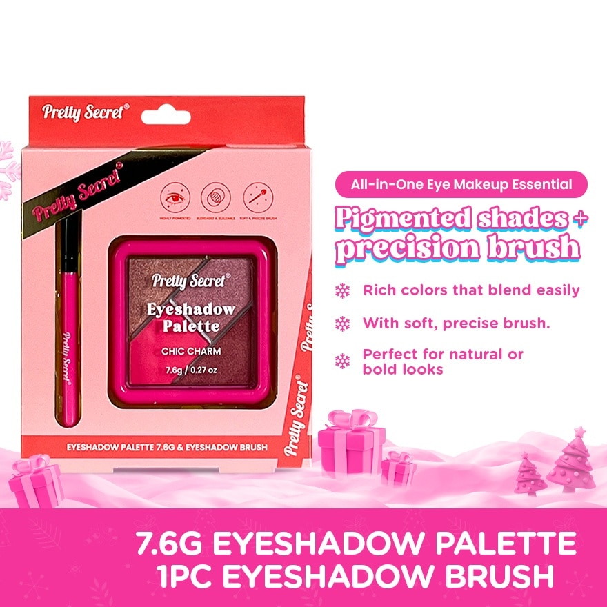 PRETTY SECRET Quad Eyeshadow & Brush Gift Set