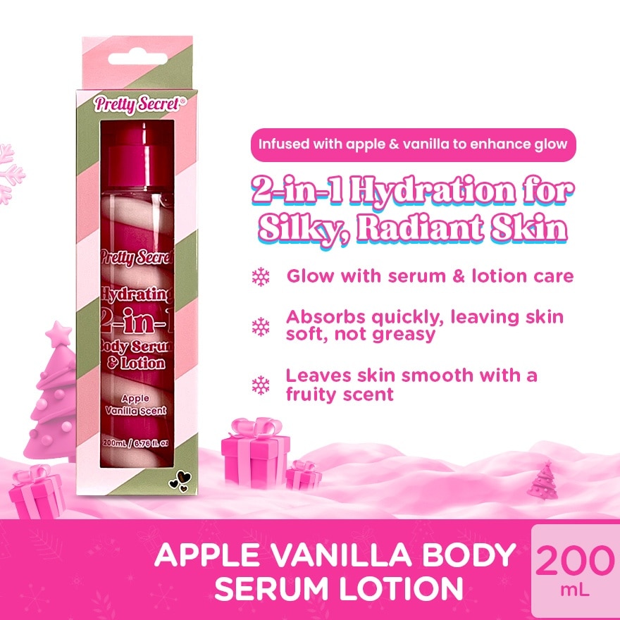 PRETTY SECRET Apple Vanilla 2 In 1 Body Serum & Lotion 200ml