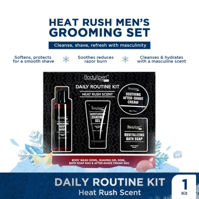 BODYXPERT BODYXPERT FOR MEN Body Wash, Shaving Gel, Bath Soap, After-Shave Cream Heat Rush Gift Set