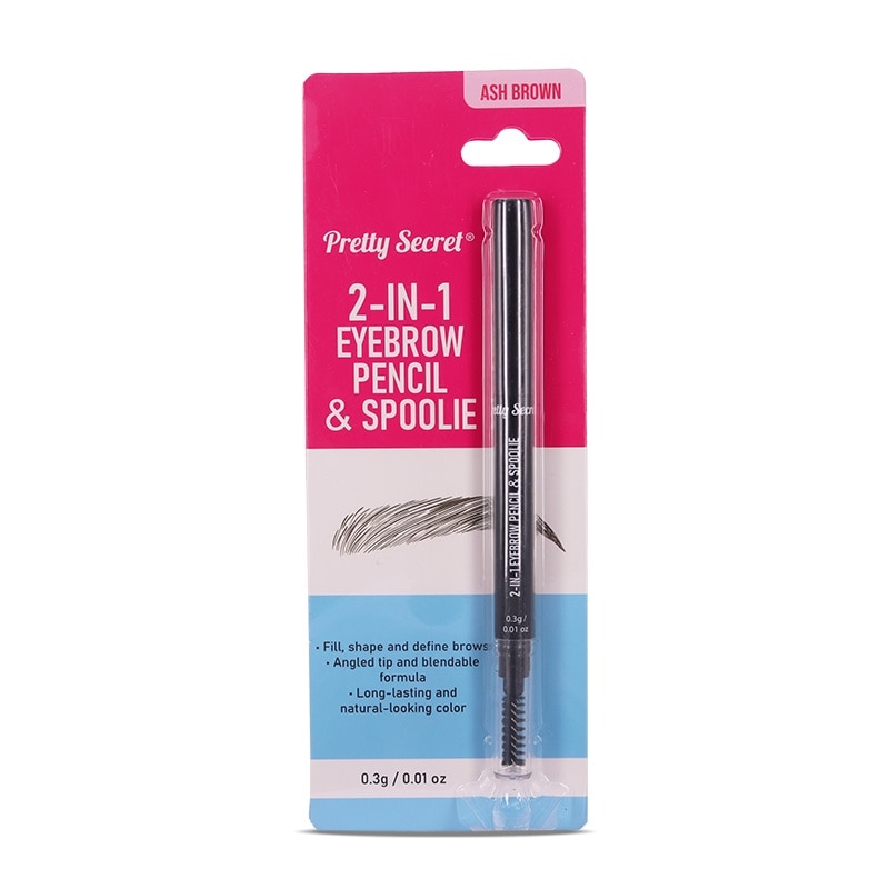 2-in-1 Eyebrow Perncil and Spoolie 0.3G - Ash Brown