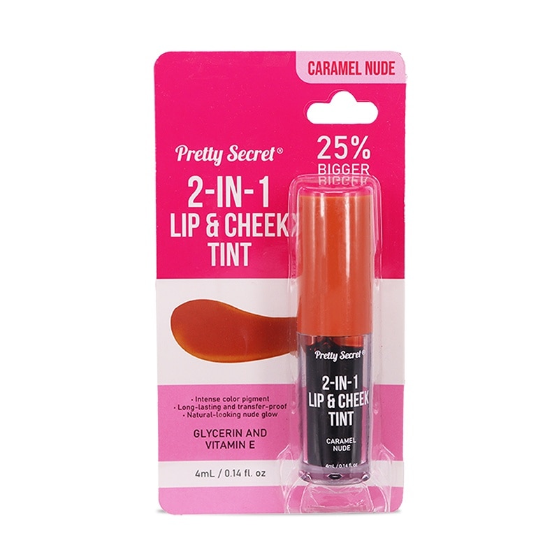 PRETTY SCERET 2-in-1 Lip & Cheek Tint - Caramel Nude 4ml