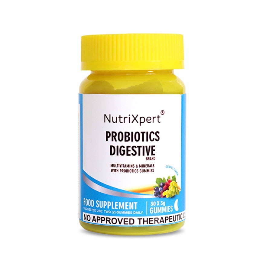 NUTRIXPERT Probiotics Digestive Gummies Multivitamins & Minerals Grapes 30s