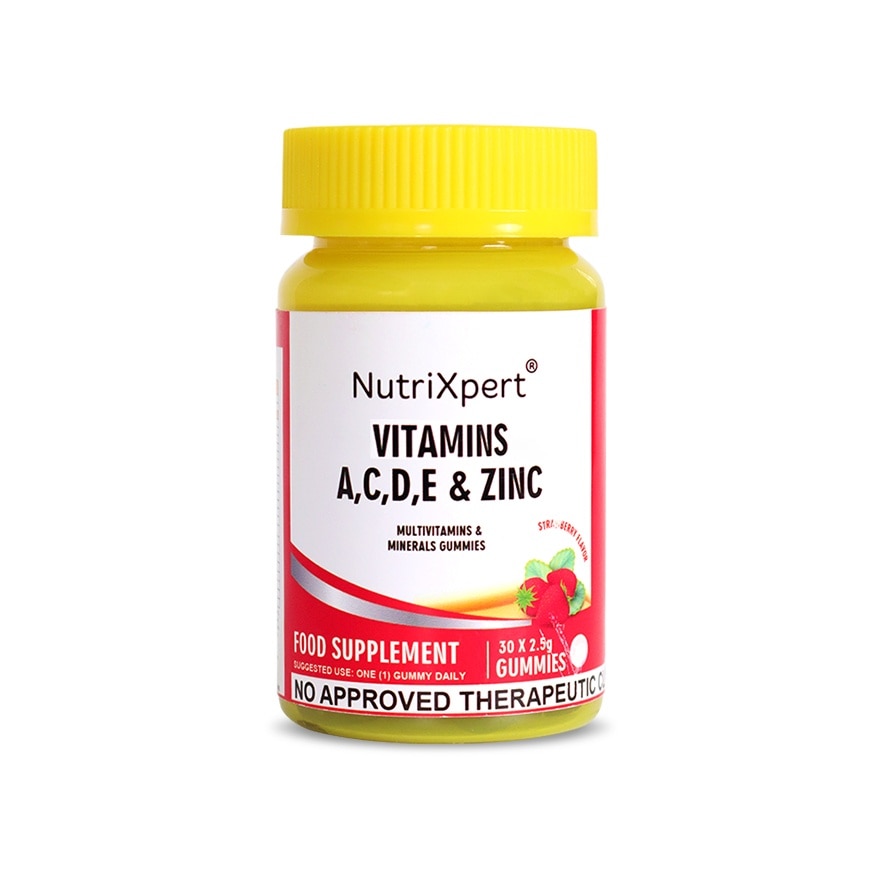 NutriXpert Multivitamins A,C,D,E & Zinc Gummies 30's
