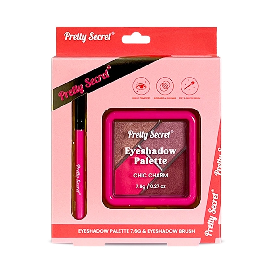 PRETTY SECRET Quad Eyeshadow & Brush Gift Set