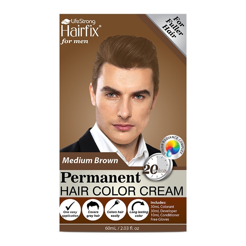 Medium Brown Hair Color Cream for Men 60ml