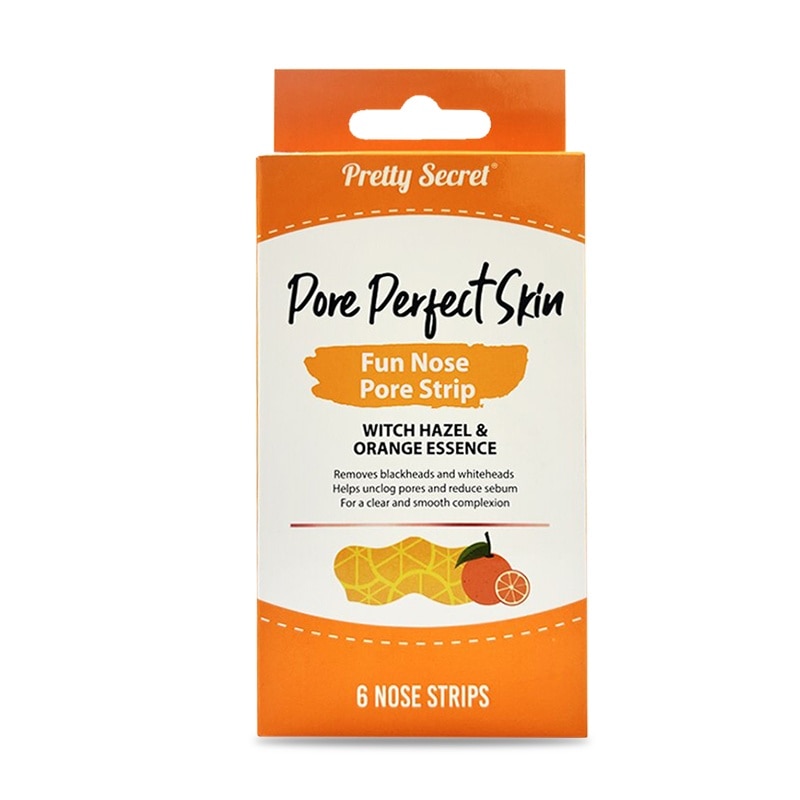 PRETTY SECRET Pore Perfect Skin Fun Nose Pore Strip Witch Hazel and Orange Essence 6s