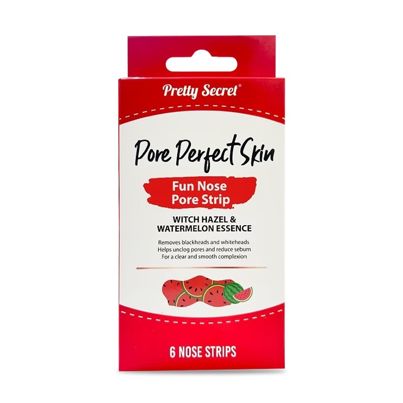 PRETTY SECRET Pore Perfect Skin Fun Nose Pore Strip Witch Hazel and Watermelon Essence 6s