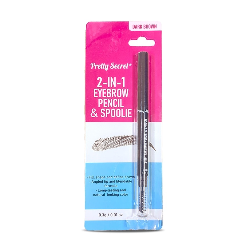 2-in-1 Eyebrow Pencil and Spoolie 0.3G - Dark Brown