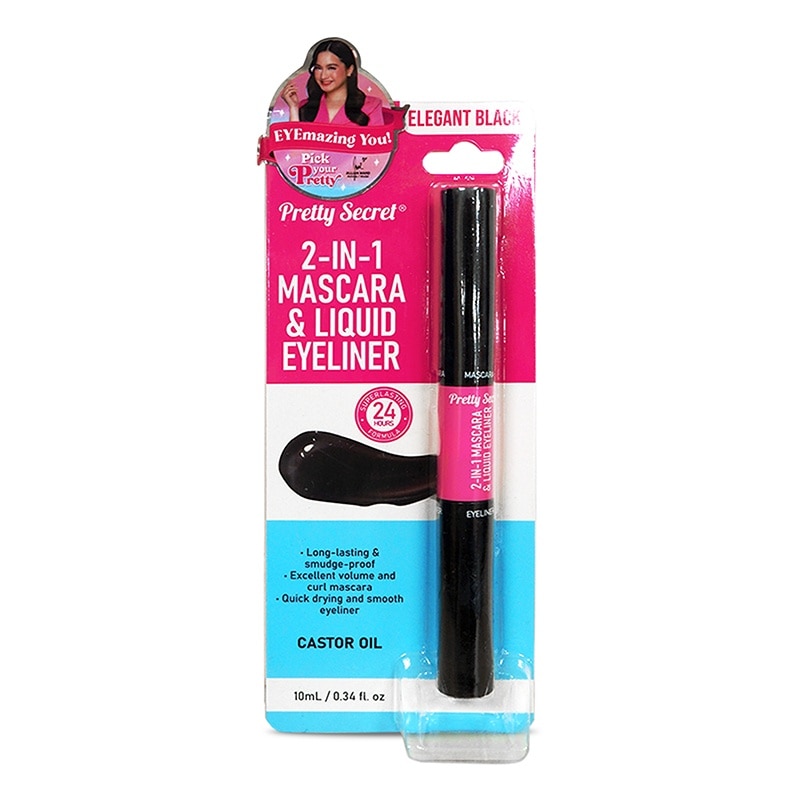 2-in-1 Mascara and Liquid Eyeliner 10ML - Elegant Black