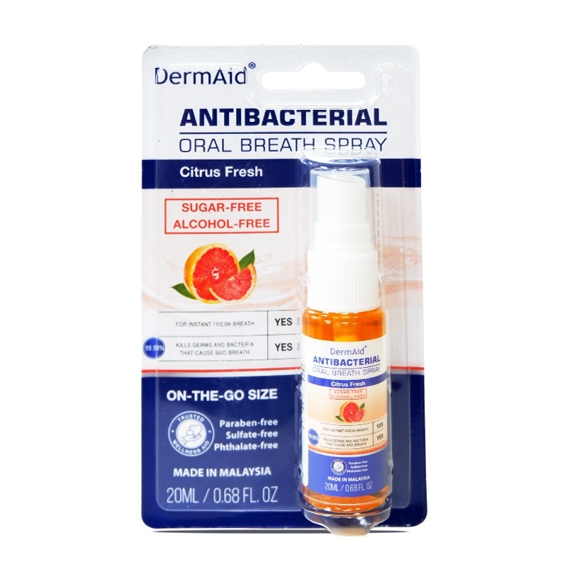 DERMAID Antibacterial Oral Breath Spray Citrus Fresh 20ml