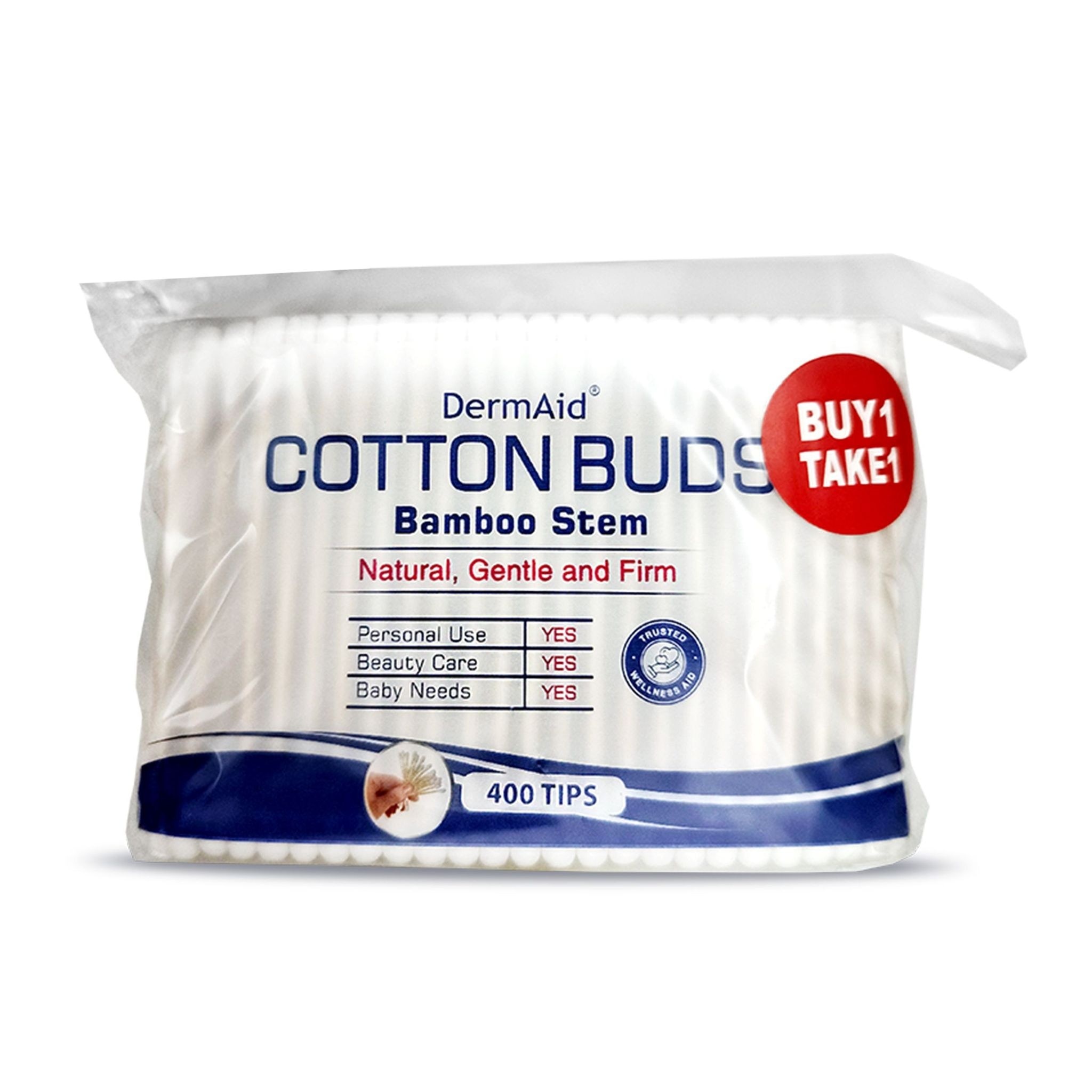 Bamboo Cotton Buds 400 tips x 2