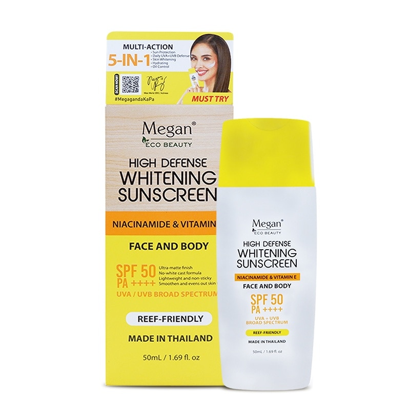 MEGAN Eco Beauty High Defense Whitening Sunscreen SPF 50 PA ++++ 50ml