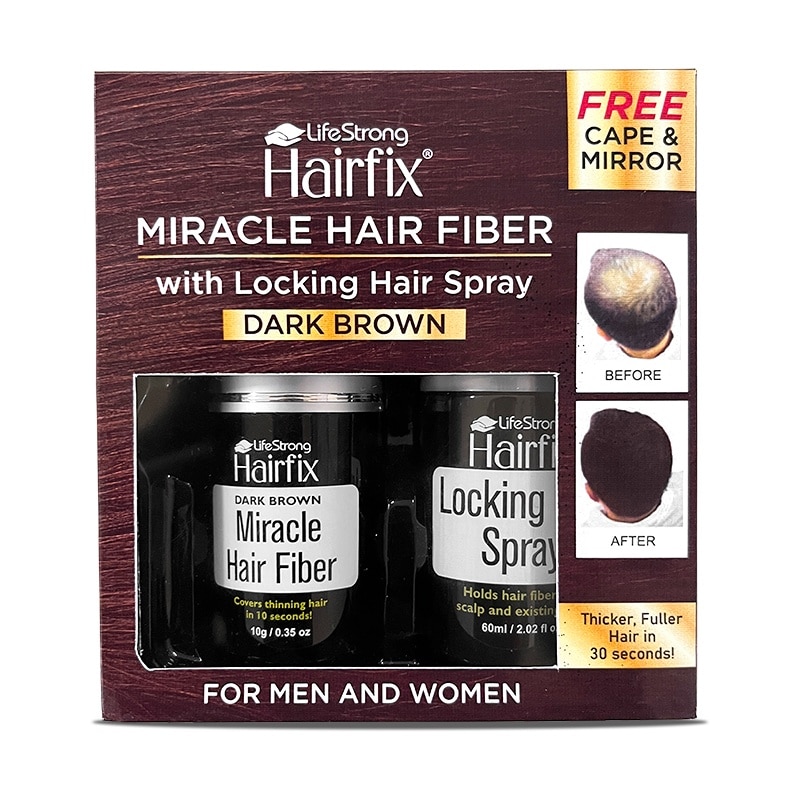 HAIRFIX Miracle Hair Fiber Set - Dark Brown